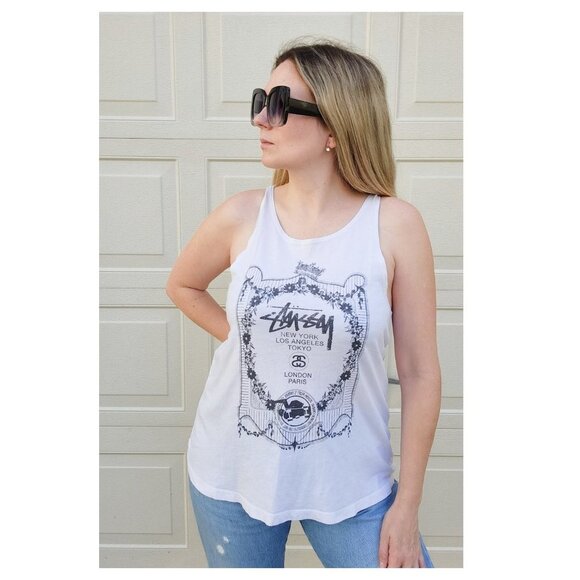 5/$100 SALE -  RARE STUSSY World Tour Tank Top - Picture 1 of 6